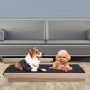 Foldable Wooden Dog Ramp for High Beds Non Slip Dual Heights Adjustable Pet Cat Ramp for Couch Car SUV 61LBS Load