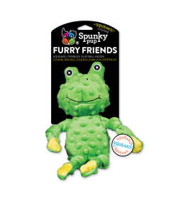 Furry Friends Frog Squeaker Plush Toy - 13 Inches