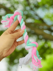 Sustainable Cotton 2-Knot Dog Chew Rope Toy